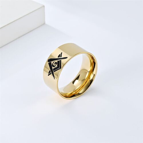 316L Stainless Steel Masonic Tungsten Carbide  Men Wedding B