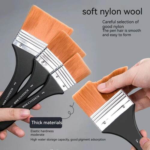 Borrence 1/2/3/5pcs Memory Nylon Paint Brushes Set for Acryl