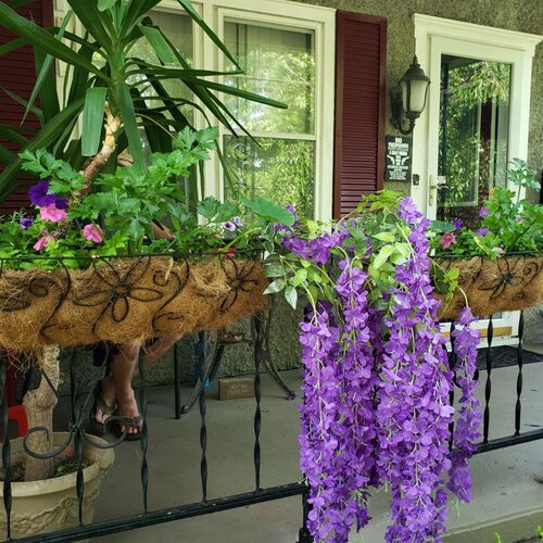 1Pc 110cm Wisteria Artificial Flower Silk Vine Hanging Garla