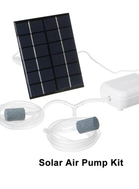 Solar Powered Oxygenator Aerator Aquarium Air Pump Solar Pan