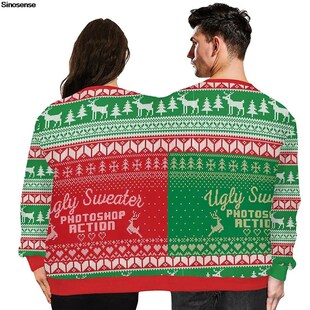 Men Winter Sweater Autumn Christmas Person Two Women Ugly