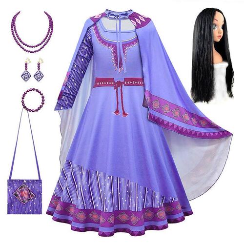 Movie Wish Asha Princess Costume Kids Dress For Girls