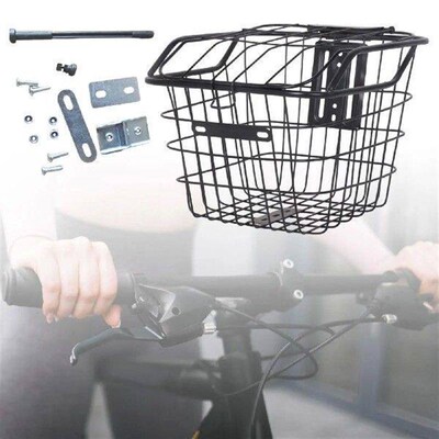 Bike Bicycle Storage Basket with Cover Sturdy Cargo