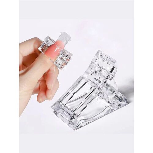 Acrylic Nail Clip Transparent Gel Quick Building Nail Tips C