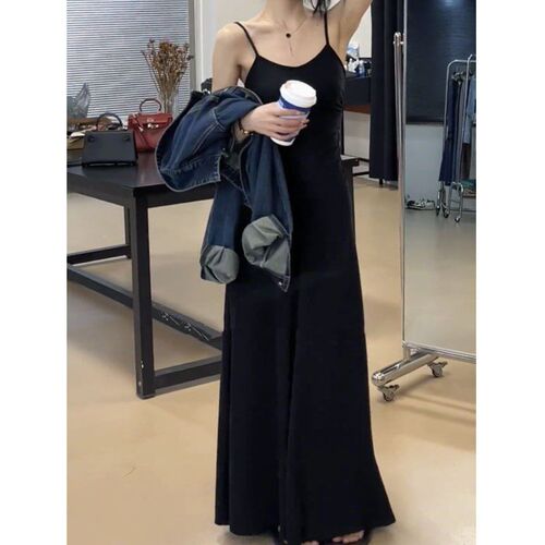 Beach evening paper dress, French style G-class backless fig