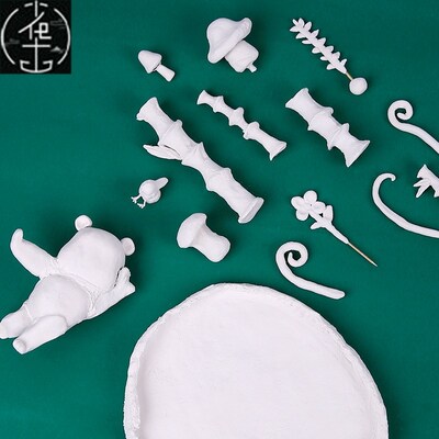 white modeling clay diy免烤石塑陶泥黏土 air dry clay plaster