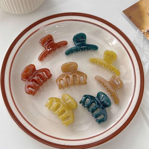 Acrylic Hairpin Womens Back of Head Disc Hair Grab Clip Sum