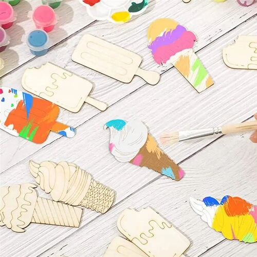 30Pcs Kids Wooden Drawing Stencils Kit Drawing Board Toys Co
