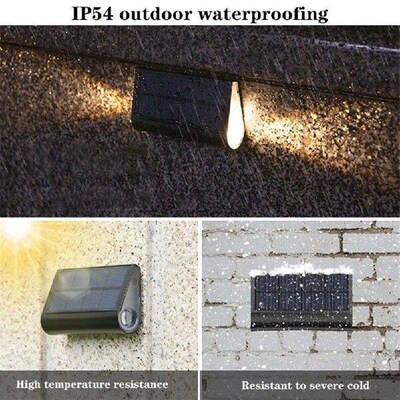Solar Stair Lights Outdoor 2 Sided Lighting Solar Step