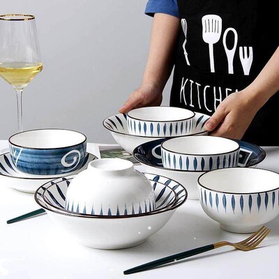 Dishes set Japanese tableware ceramic bowl plate combination