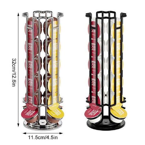 Display Capsule Rack Rotatable Coffee Pod Holder 24 Cups