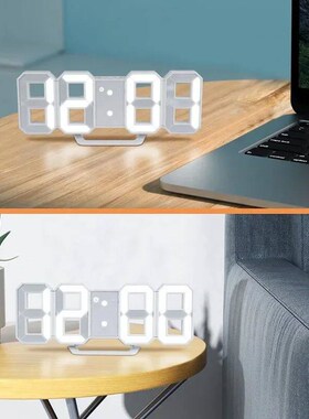 3D digital alarm clock desktop clock wall-mounted living roo