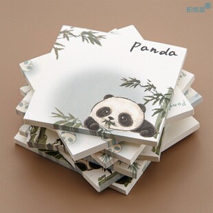 Cartoon Panda Sticky Note Pad Adhesive Message Notes