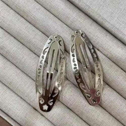Vintage Hollowed Hairclips Punk Metal Side Hairpin Korean Ha
