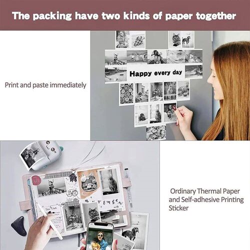 Thermal Paper MINI Printing Self-adhesive Label er For  Prin