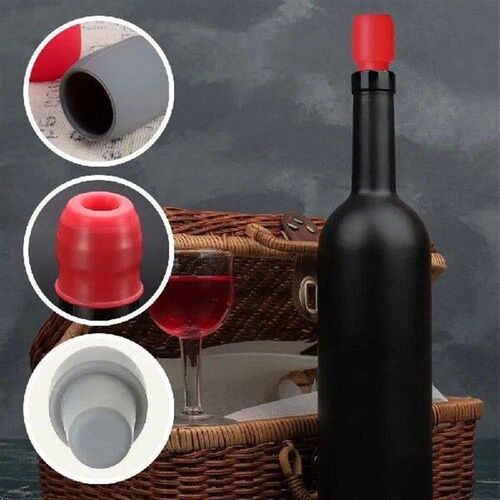 1/5PCS Creativity Silicone Wine Bottle Stopper Kitchen