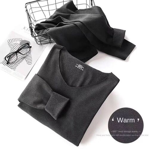 Mens V-neck Thermal Underwear Set  Long Johns Men Autumn Win