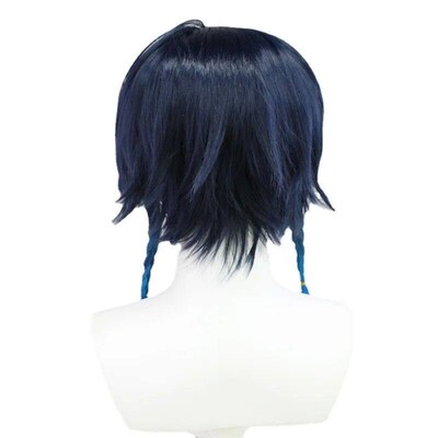Venti Ombre Blue Braided Cosplay Wig for Genshin Game