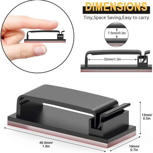 Self-adhesive Cable Organizer Wire Tie Cable Clamp Clips Hol
