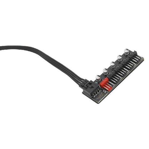 Five Port PC Fan Hub Splitter with Speed Controller for 4