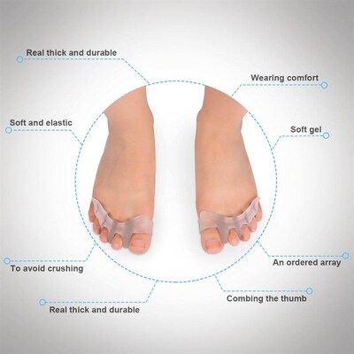2pcs Hallux Valgus Corrector Toe Separator Bunion Orthotics