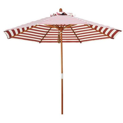 Black And White Striped Wood Bone Middle Column Umbrella Sol