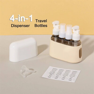 4 In 1 50ml Travel Bottle Set Combination Shampoo Shower Gel