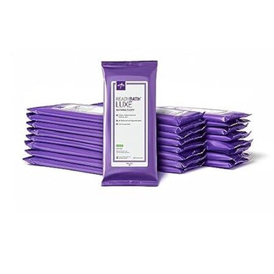Medline ReadyBath LUXE Body Cleansing Cloth Wipes, Scente