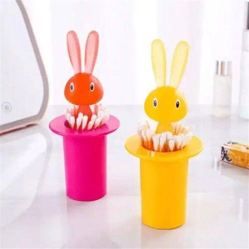 Cute Cartoon Rabbit Toothpick Holder Dustproof Self-Lifting