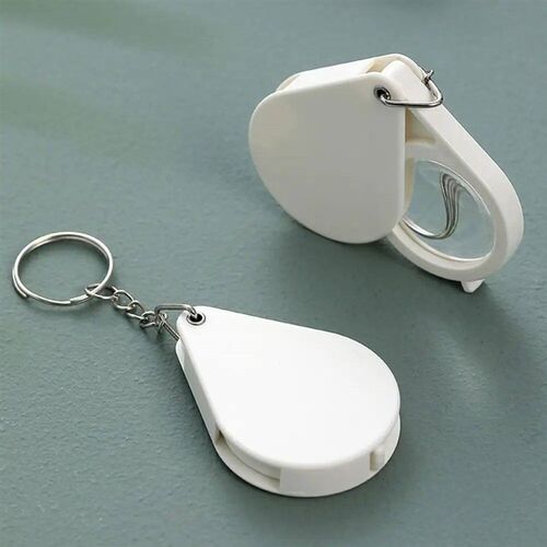 Mini Keychain Magnifying Glass Portable Foldable Pocket Magn