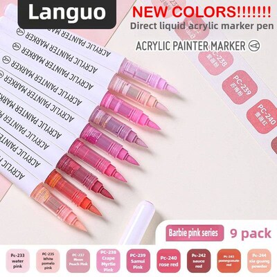LANGUO 207/9 Colors Direct Liquid Acrylic Marker Soft Brush