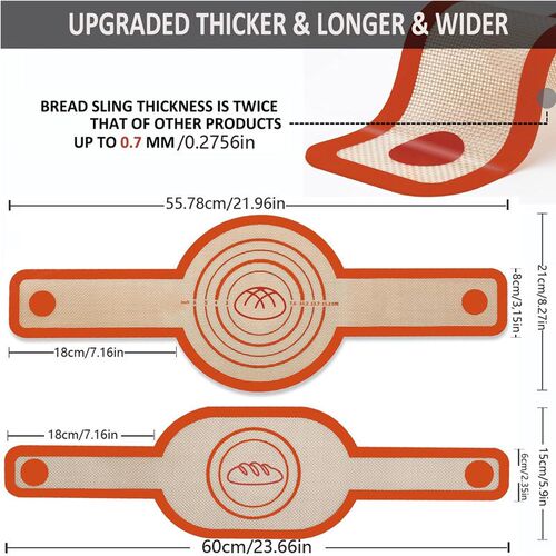 Silicone Bread Sling Sourdough Kit dutch oven Mat Liner