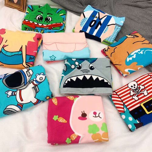 160*60cm New Summer Cartoon Swimsuit Bath Towel Cloak Cloak