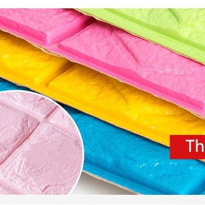 3D Brick Wall Stickers Wallpaper Decor Foam Waterproor墙纸