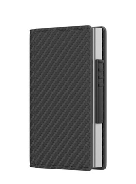 Card Holder Mini RFID Wallet Automatic Pop up Bank Card Case