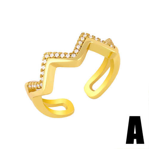 Fashion chain ring female simple temperament full diamond ge