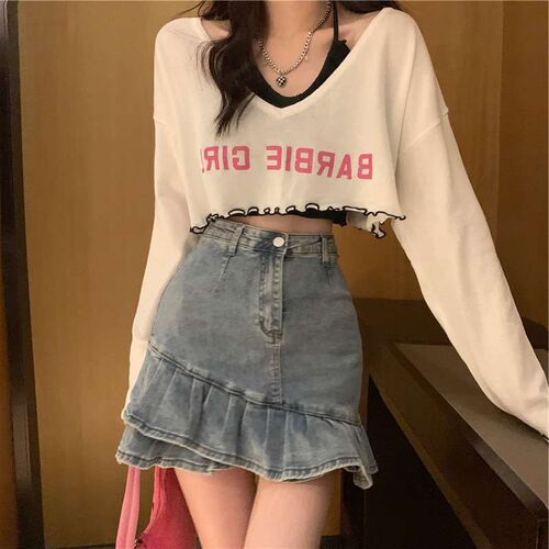 Sweet and spicy suit New summer sunscreen shirt blouse babes