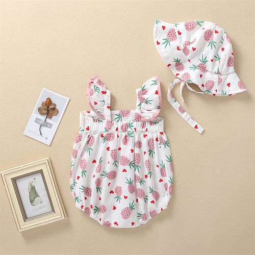 Summer Thin Baby Girl Bodysuit 3Month Infant Cute Ins Style