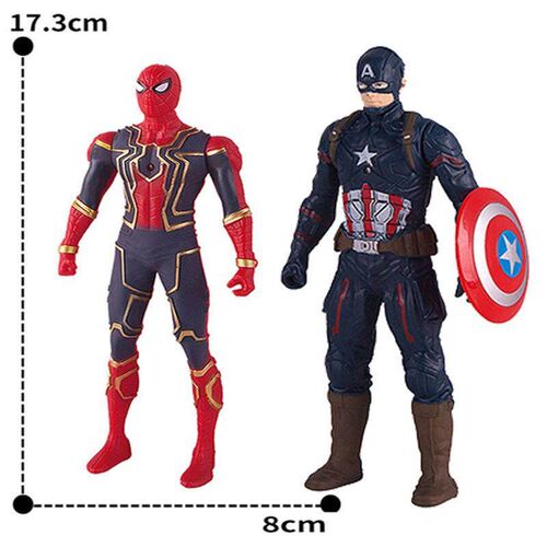 18 CM SpiderMan Action Figure Toy Iron Man Captain America
