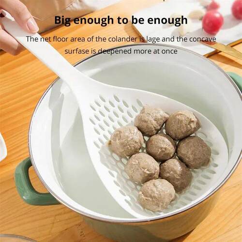 1 Pc White Large Capacity Spoon Withstand High Temperature H