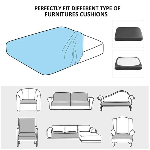 1pc Plush Sofa Slipver Anti-slip Elastic Sofa ver for Bedroo