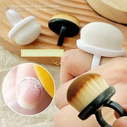 1-5PCS Ring-shaped Nails Art Dust Cleaning Brush Plastic Buc