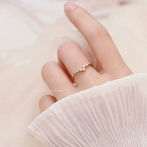New Minimalist Inlaid Cubic Zircon 12 Constellation Zodiac S