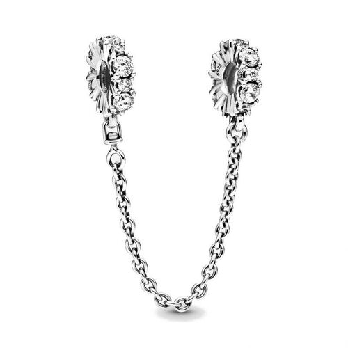 New Sparkling Clear Sparkle Flower Safety Chain Charm Bead F