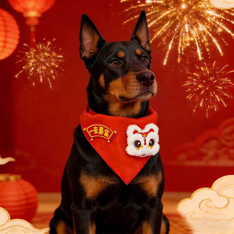 杜宾专用宠物狗狗新年围脖口水巾过年配饰喜庆装饰品围兜幼犬小狗,宠物/宠物食品及用品,围巾/口水巾,淘宝优惠券,粉丝福利购,淘宝优惠卷