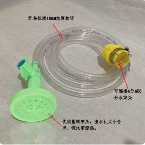 简易洗澡喷头花洒淋浴头万能接头水管三通热水袋桶通用配件套装