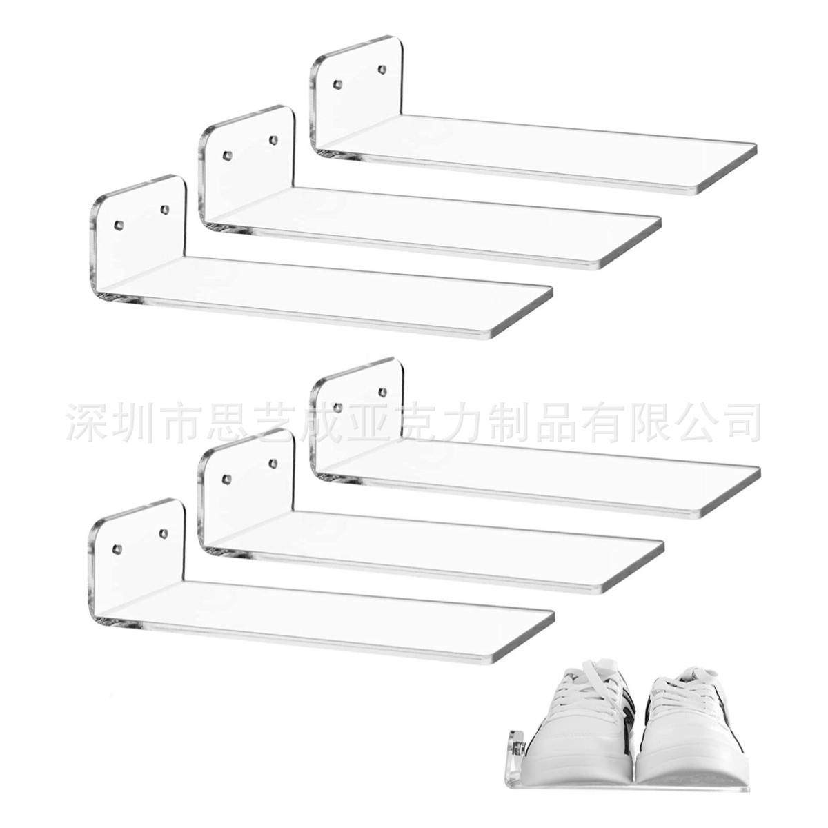 6件装球星签名鞋子展示架 篮球足球鞋展示架 壁挂式漂浮运动鞋架