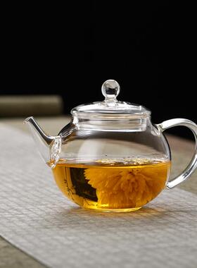86M0耐热过滤一体玻璃泡茶壶小茶壶一人家用小型功夫茶具绿茶迷你