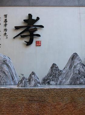 仿石头造景室内白色假山切片组合酒店展厅布置雪浪石店铺橱窗装饰