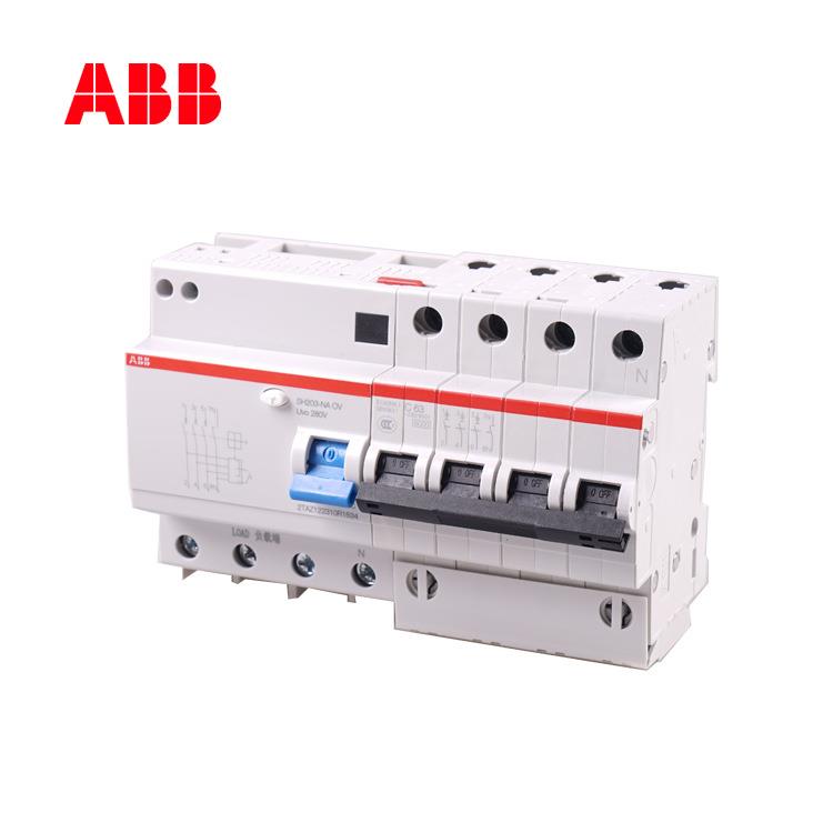 ABB微型断路器63A家用3P+N6KA空气开关带过压C特性SH203-C63